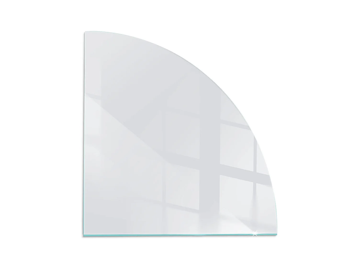 Plaque de sol en verre pour poêle - Un quart - 1/4 100x100 - Couleur Gris clair