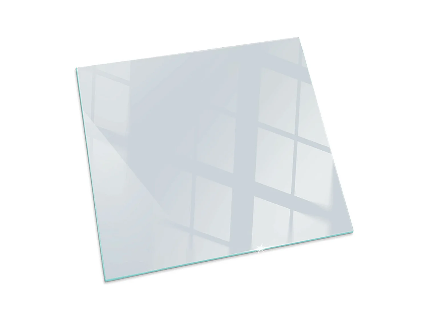 Plaque de sol en verre pour poêle - Carré - 60x60 - Couleur Gris clair
