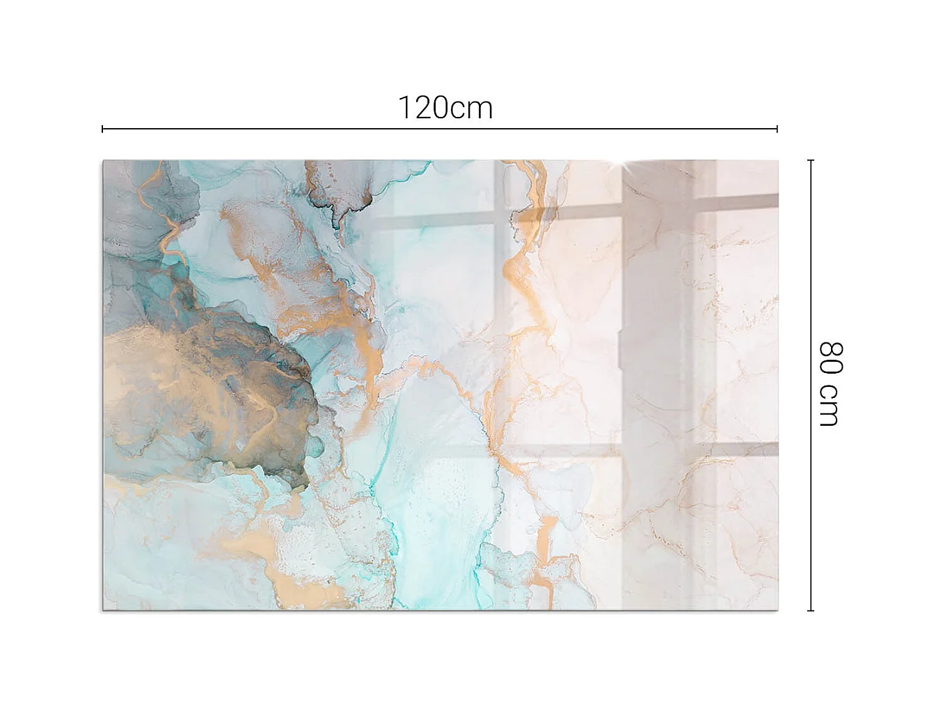 Glasplatte zum Schutz vor Funkenflug, Kaminauflage - Rechteck - 120x80 - Abstraktes fließendes Muster