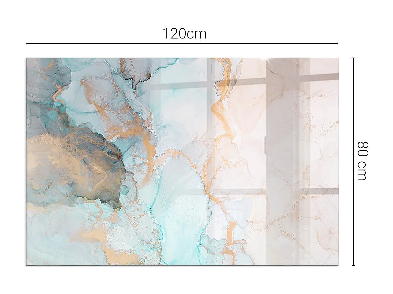Glasplatte zum Schutz vor Funkenflug, Kaminauflage - Rechteck - 120x80 - Abstraktes fließendes Muster