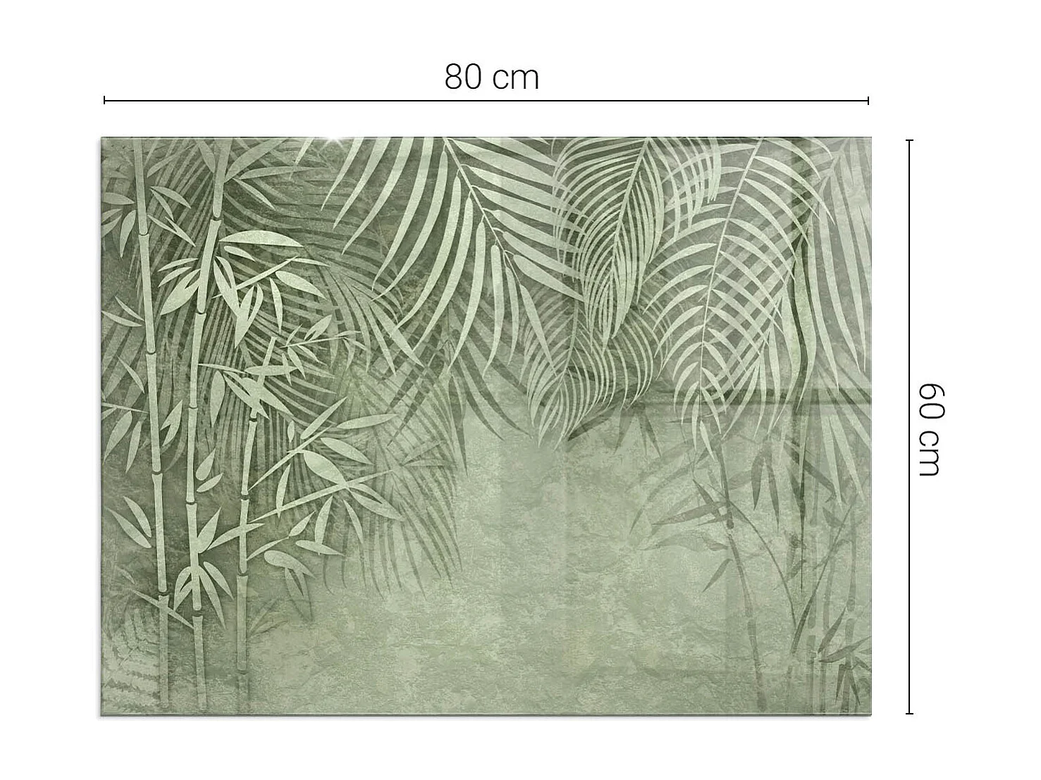 Plaque de sol en verre pour poêle - Rectangle - 80x60 - Motifs végétaux avec papillons