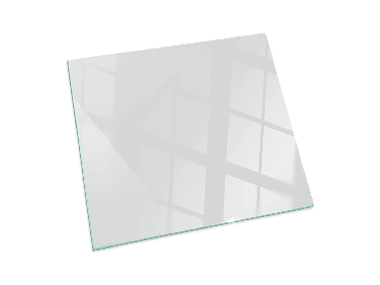 Plaque de sol en verre pour poêle - Carré - 50x50 - Couleur Gris