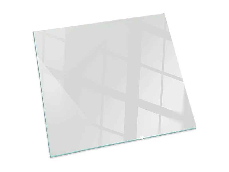 Glasplatte zum Schutz vor Funkenflug, Kaminauflage - Quadrat - 50x50 - Farbe Grau