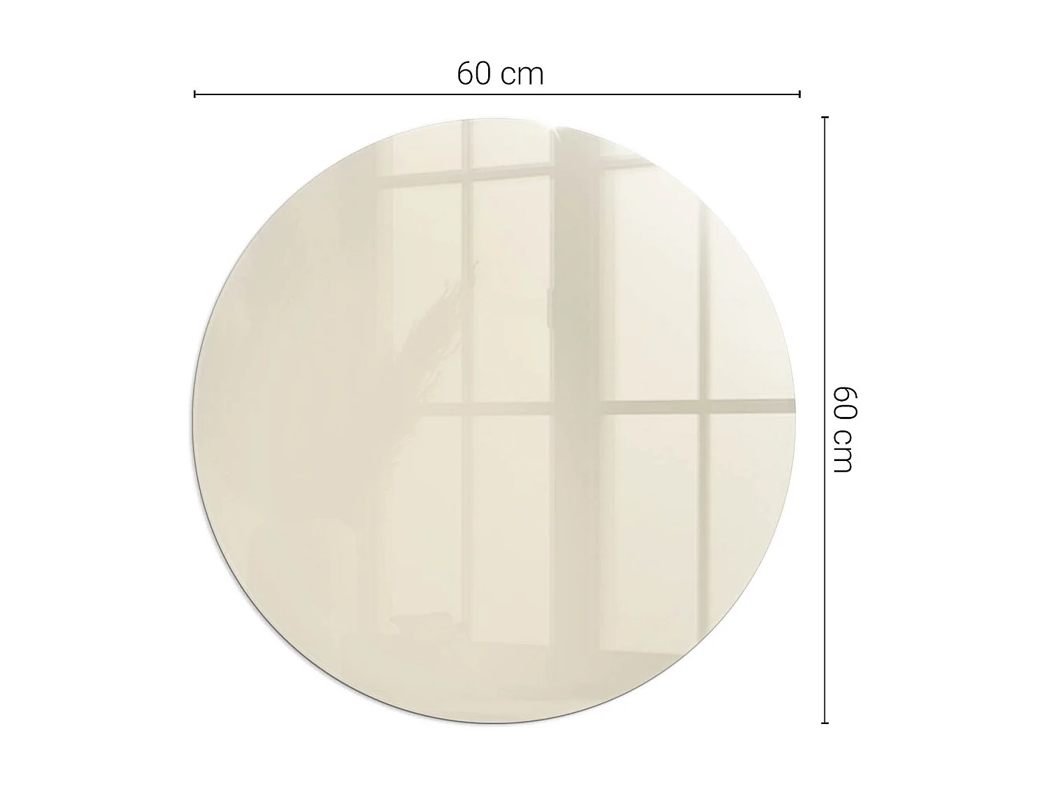 Plaque de sol en verre pour poêle - Roue - 60x60 - Couleur Beige
