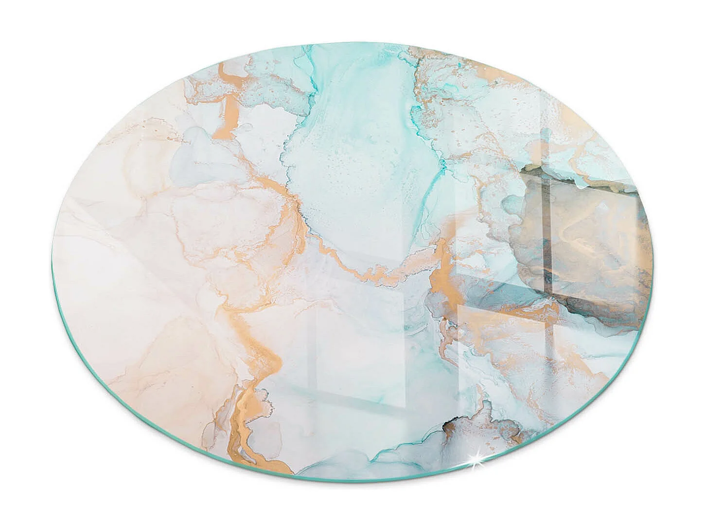 Vetro per camino, vetro di protezione per il soggiorno- Ruota - 60x60 - Patrón fluido abstracto