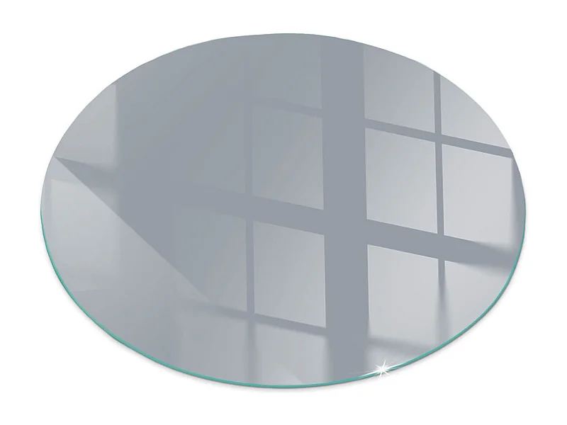 Plaque de sol en verre pour poêle - Roue - 70X70 - Couleur Gris