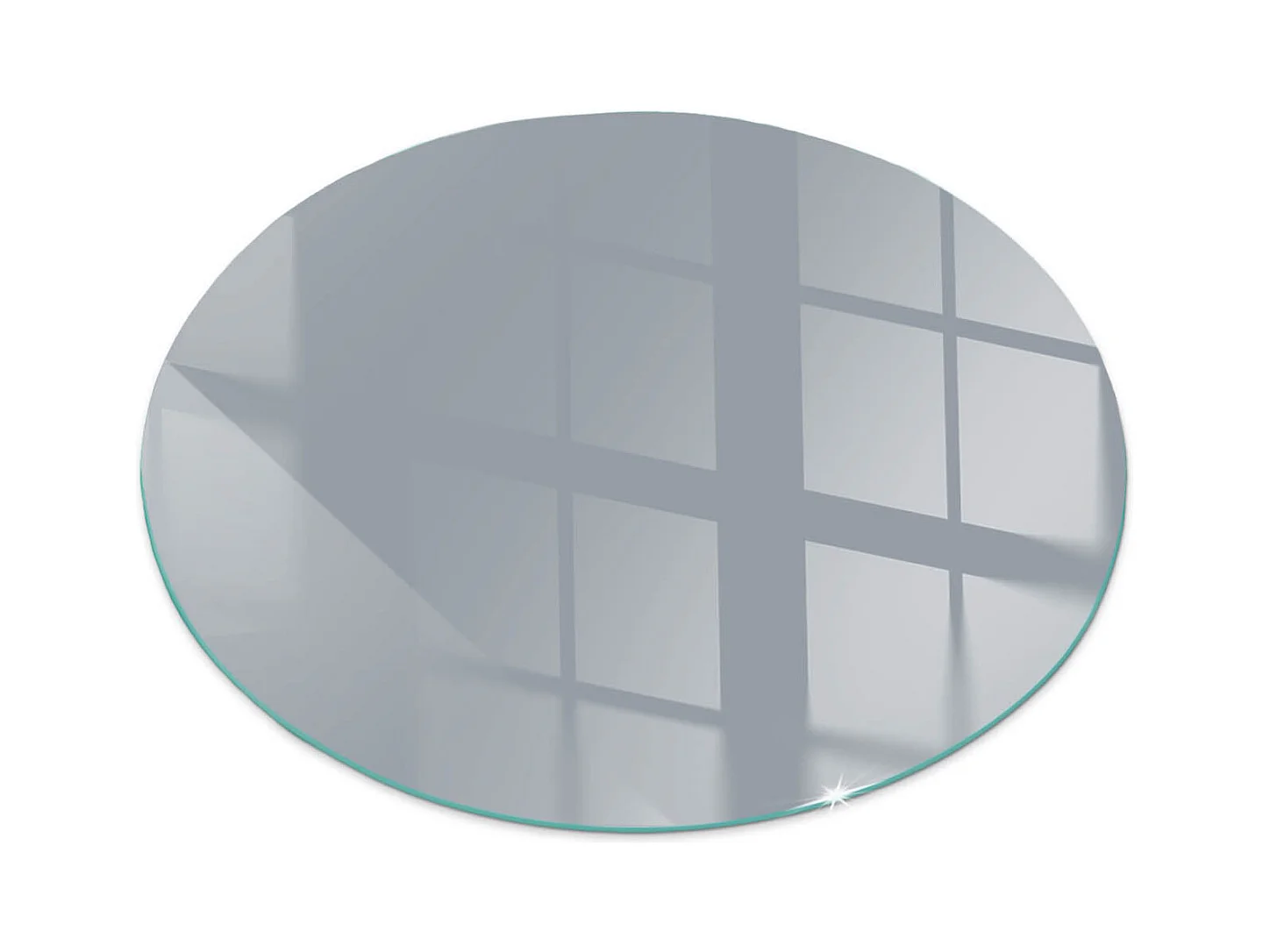 Plaque de sol en verre pour poêle - Roue - 70X70 - Couleur Gris