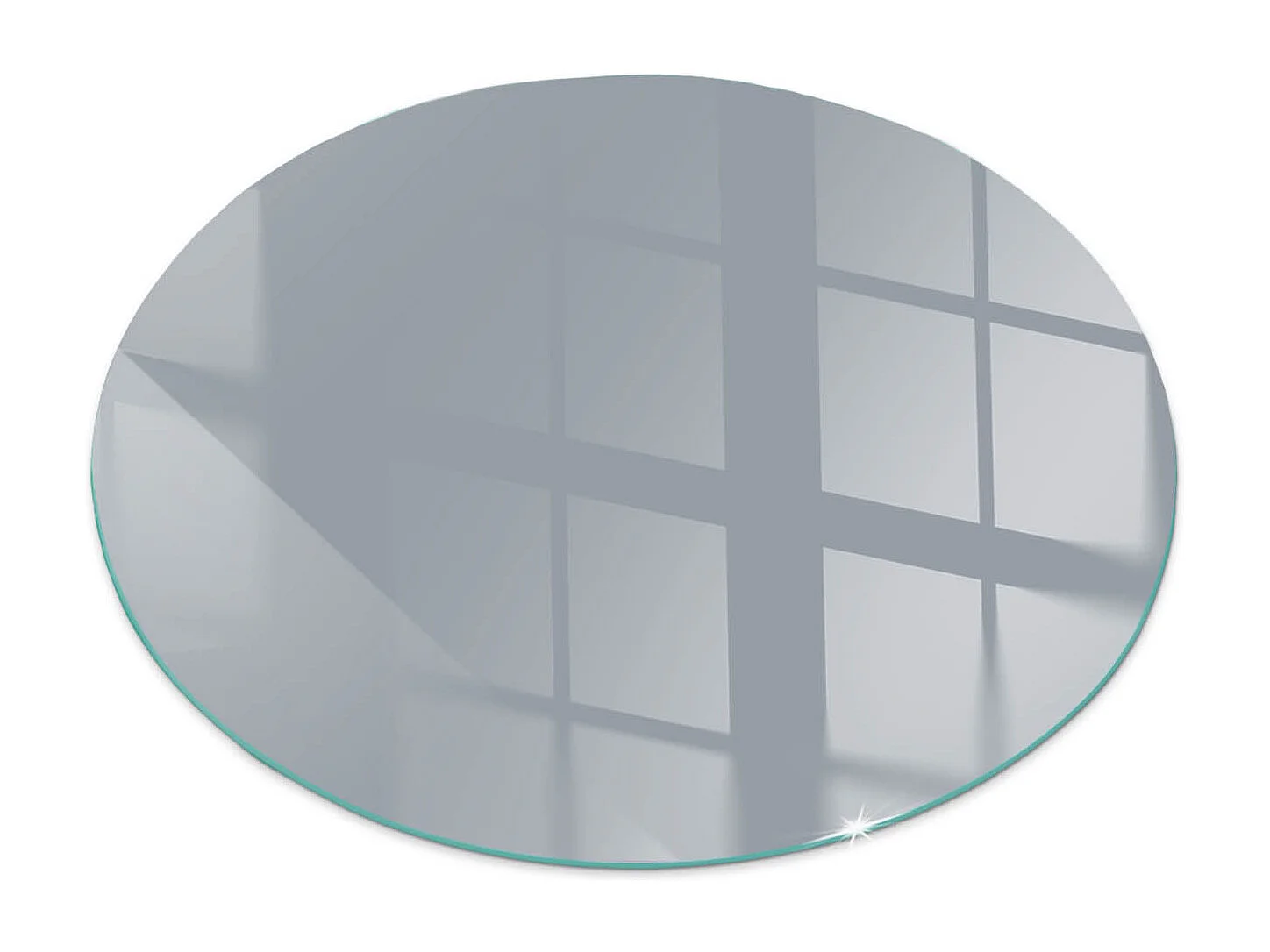 Glasplatte zum Schutz vor Funkenflug, Kaminauflage - Rad - 70X70 - Farbe Grau