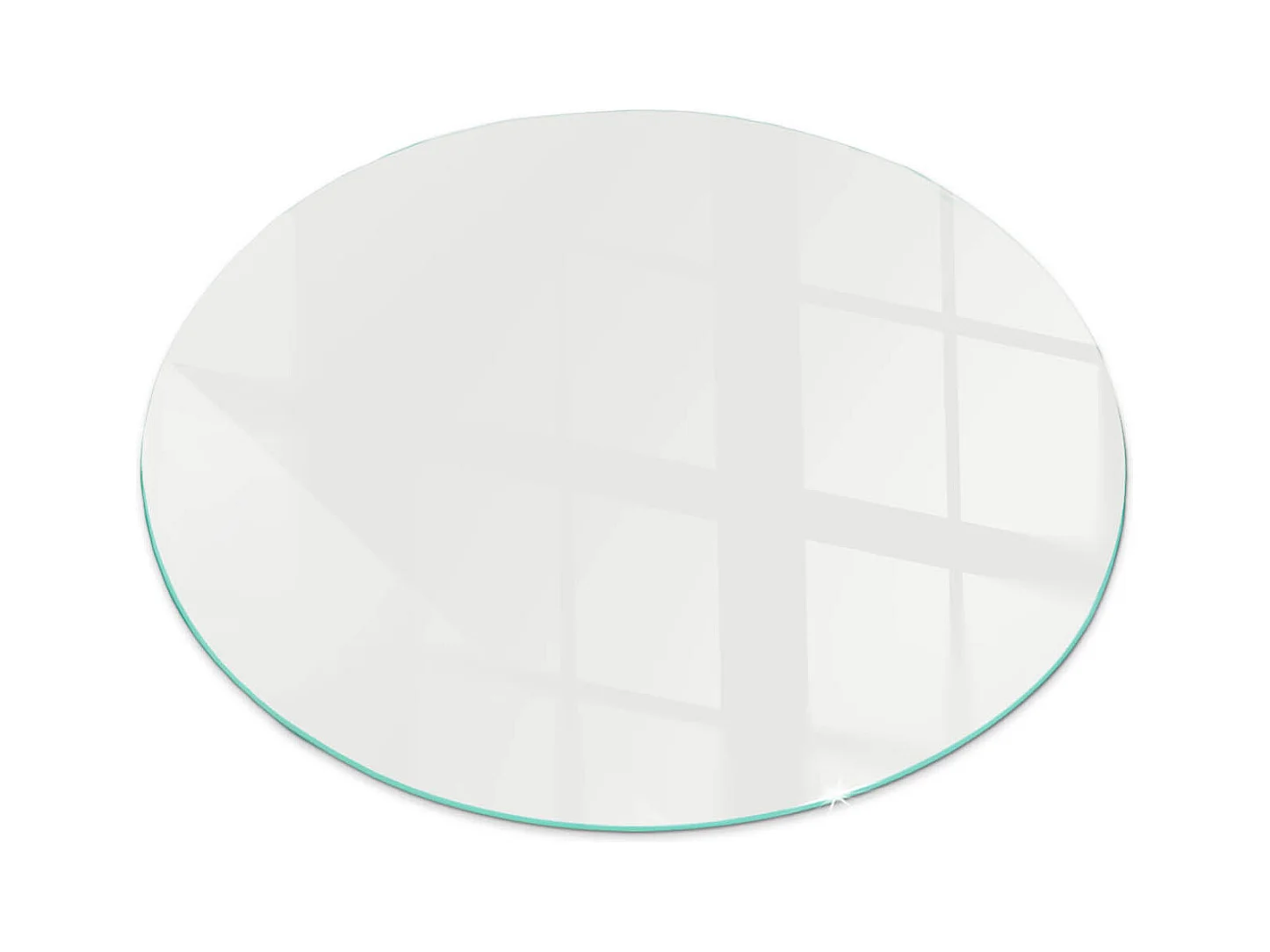 Plaque de sol en verre pour poêle - Roue - 70X70 - Couleur ivoire