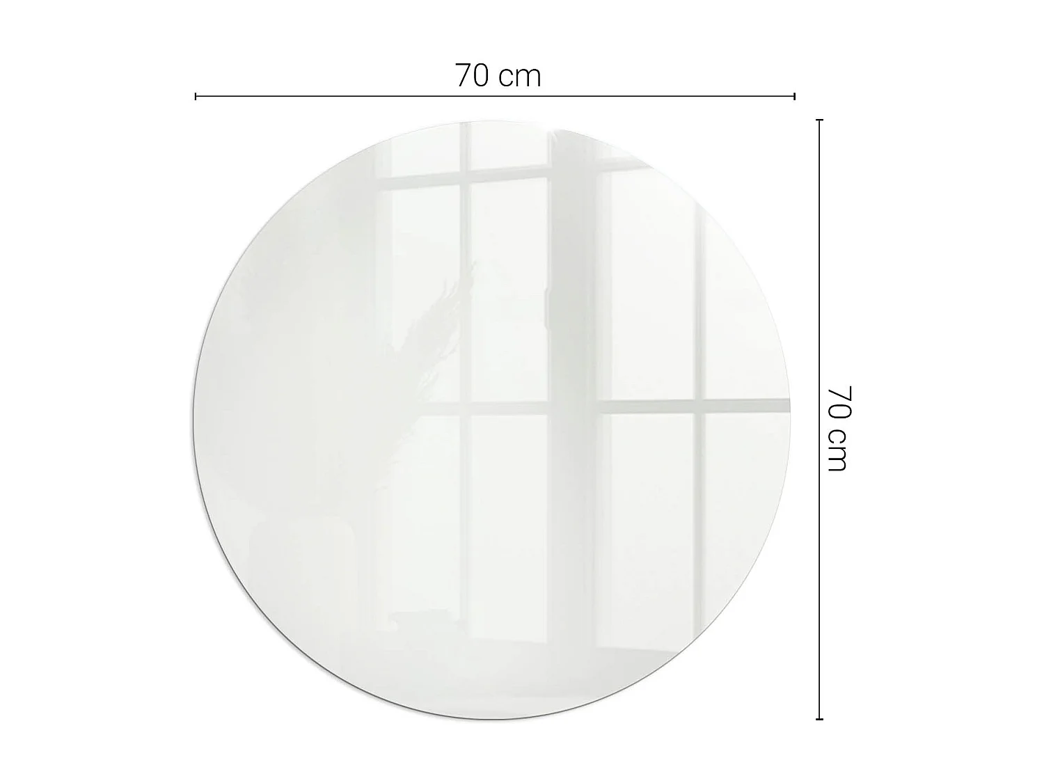 Plaque de sol en verre pour poêle - Roue - 70X70 - Couleur ivoire