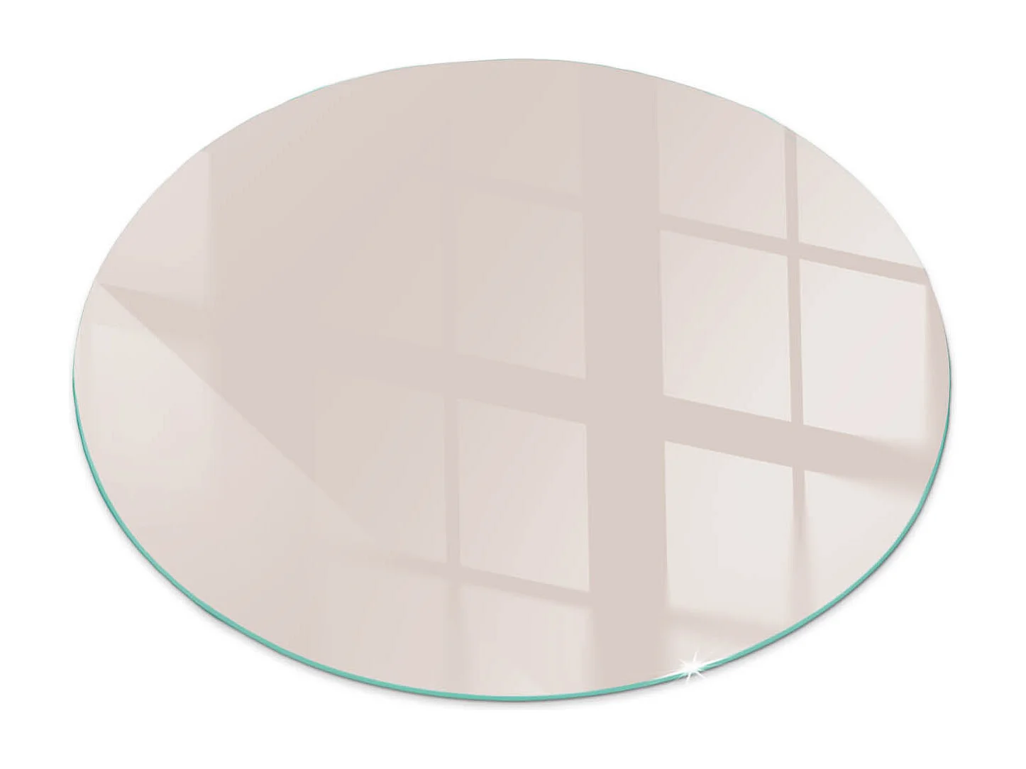 Glasplatte zum Schutz vor Funkenflug, Kaminauflage - Rad - 70X70 - Farbe Blassrosa