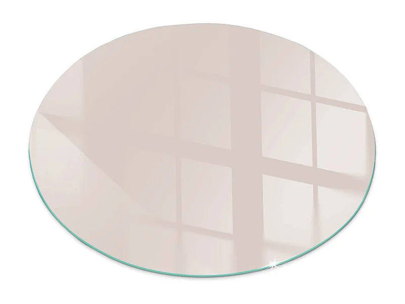 Glasplatte zum Schutz vor Funkenflug, Kaminauflage - Rad - 70X70 - Farbe Blassrosa