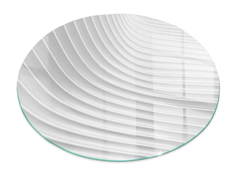 Plaque de sol en verre pour poêle - Roue - 70X70 - Des vagues de lignes délicates