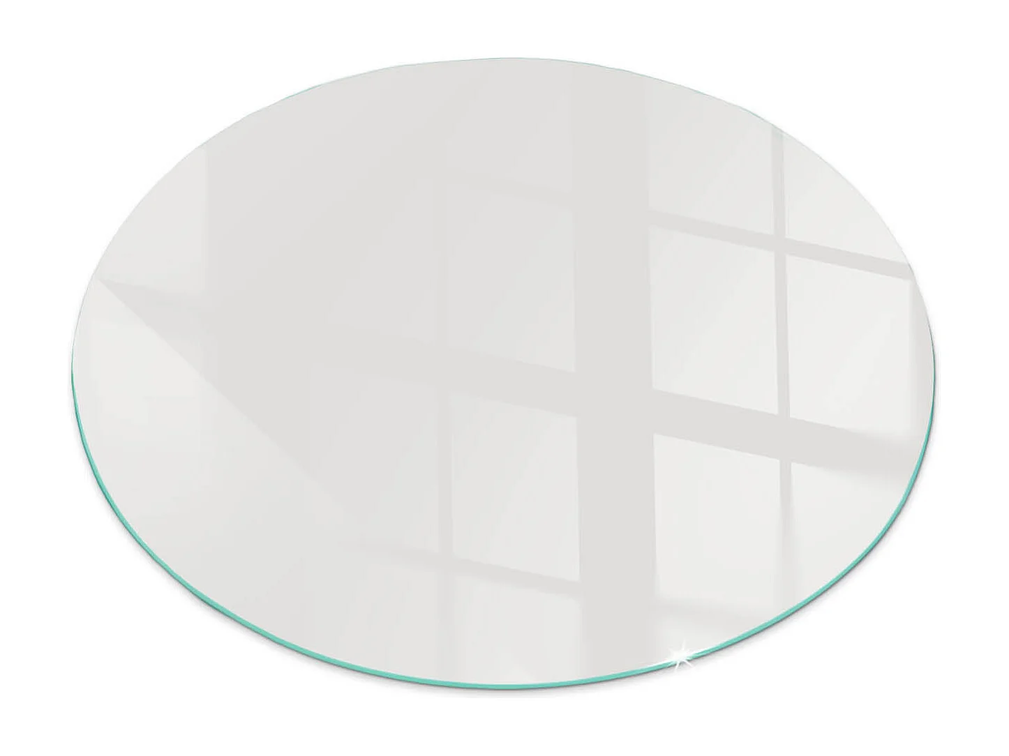 Glasplatte zum Schutz vor Funkenflug, Kaminauflage - Rad - 70X70 - Farbe Grau