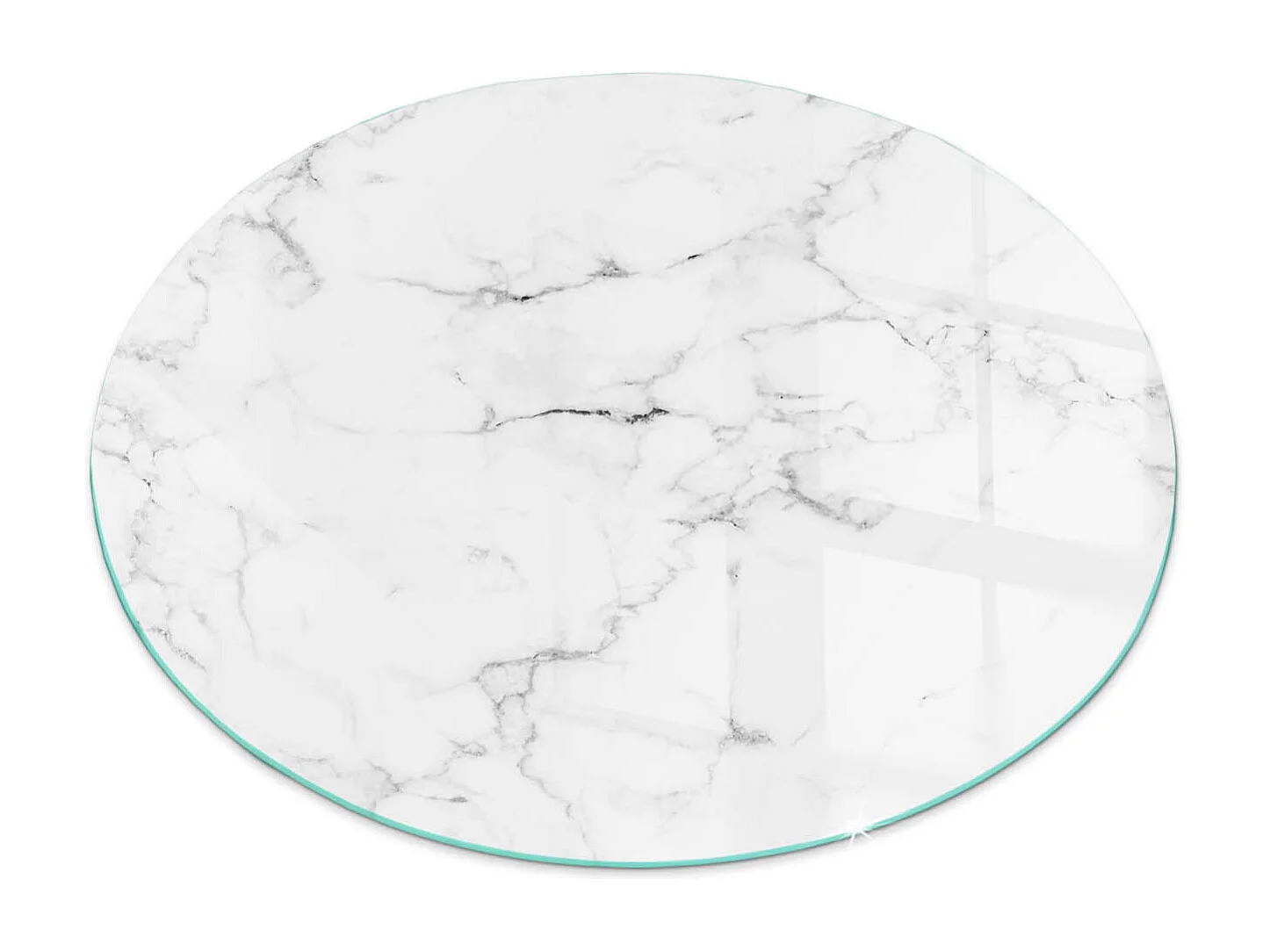 Glasplatte zum Schutz vor Funkenflug, Kaminauflage - Rad - 70X70 - Marmormuster mit Adern