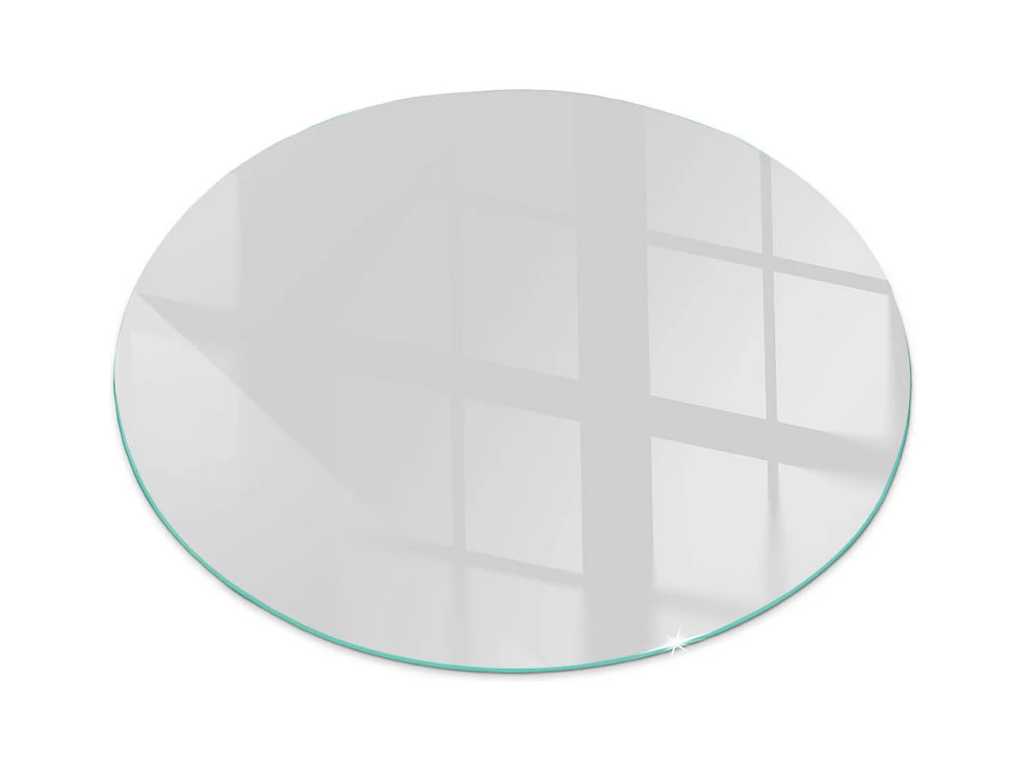 Plaque de sol en verre pour poêle - Roue - 60x60 - Couleur Gris