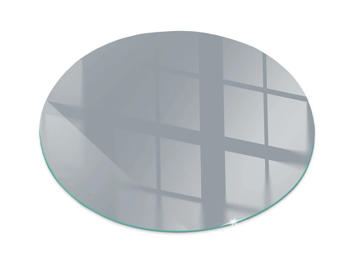 Plaque de sol en verre pour poêle - Roue - 60x60 - Couleur Gris