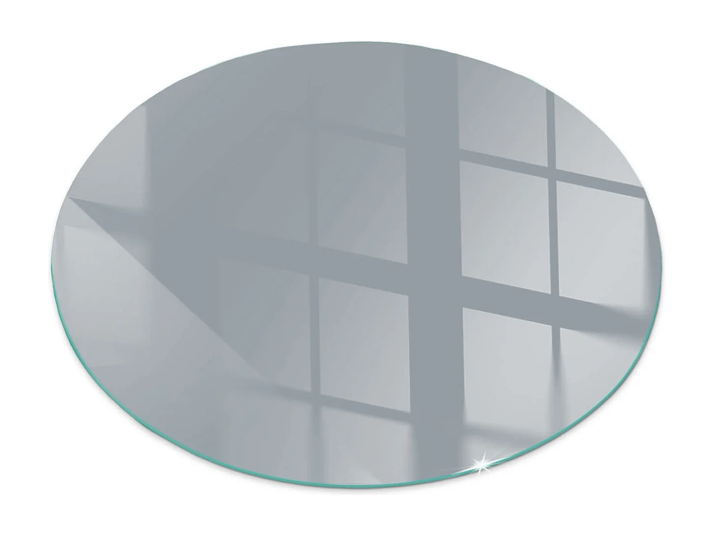 Glasplatte zum Schutz vor Funkenflug, Kaminauflage - Rad - 60x60 - Farbe Grau