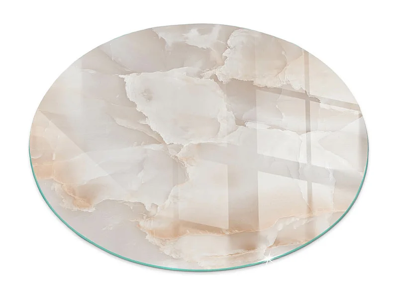 Glasplatte zum Schutz vor Funkenflug, Kaminauflage - Rad - 60x60 - Natursteinmuster