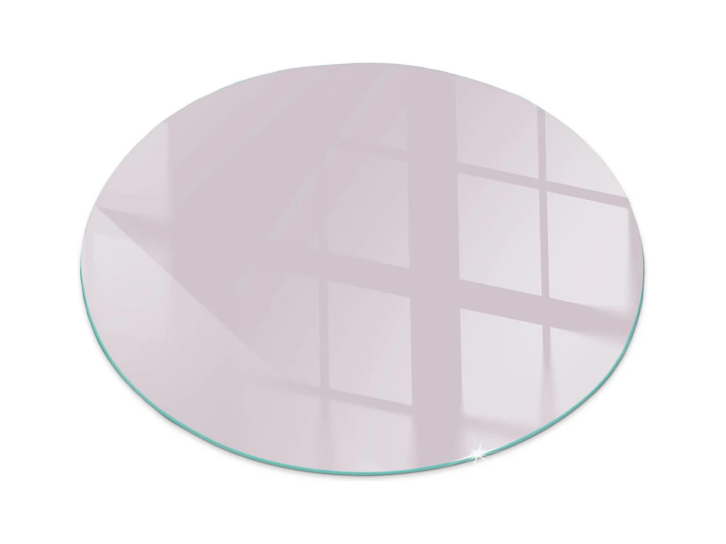 Plaque de sol en verre pour poêle - Roue - 70X70 - Couleur Violet clair
