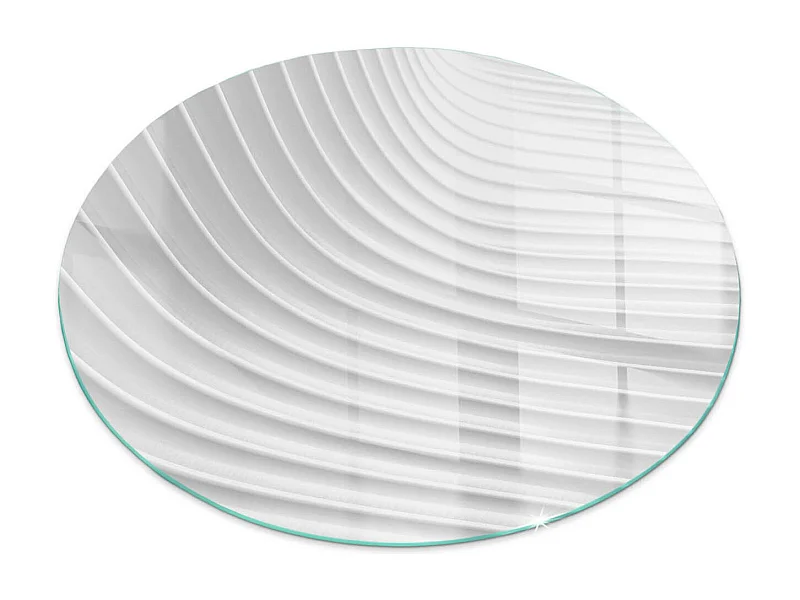 Plaque de sol en verre pour poêle - Roue - 60x60 - Des vagues de lignes délicates