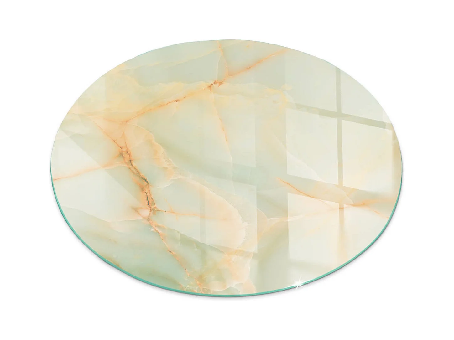 Plaque de sol en verre pour poêle - Roue - 60x60 - Modèle de marbre abstrait