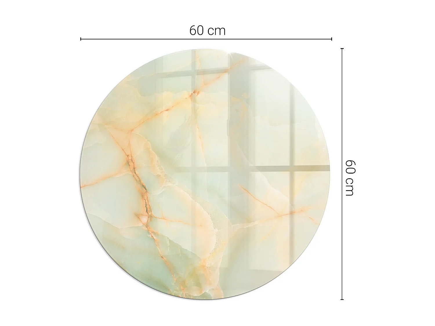 Glasplatte zum Schutz vor Funkenflug, Kaminauflage - Rad - 60x60 - Abstraktes Marmormuster