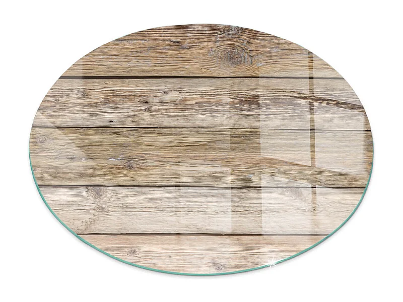 Glasplatte zum Schutz vor Funkenflug, Kaminauflage - Rad - 70X70 - Textur von Holzbrettern