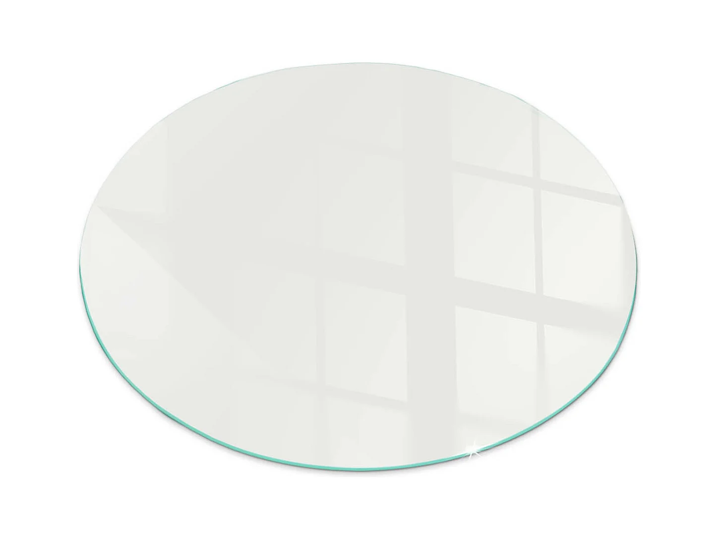 Plaque de sol en verre pour poêle - Roue - 60x60 - Couleur ivoire