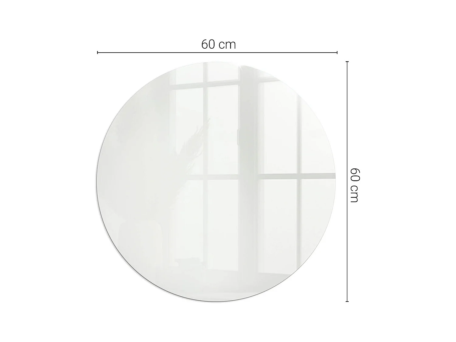 Plaque de sol en verre pour poêle - Roue - 60x60 - Couleur ivoire