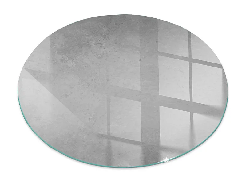 Vloerplaat voor houtkachel, onder open haard - Wiel - 60x60 - Betontextuur met ingang