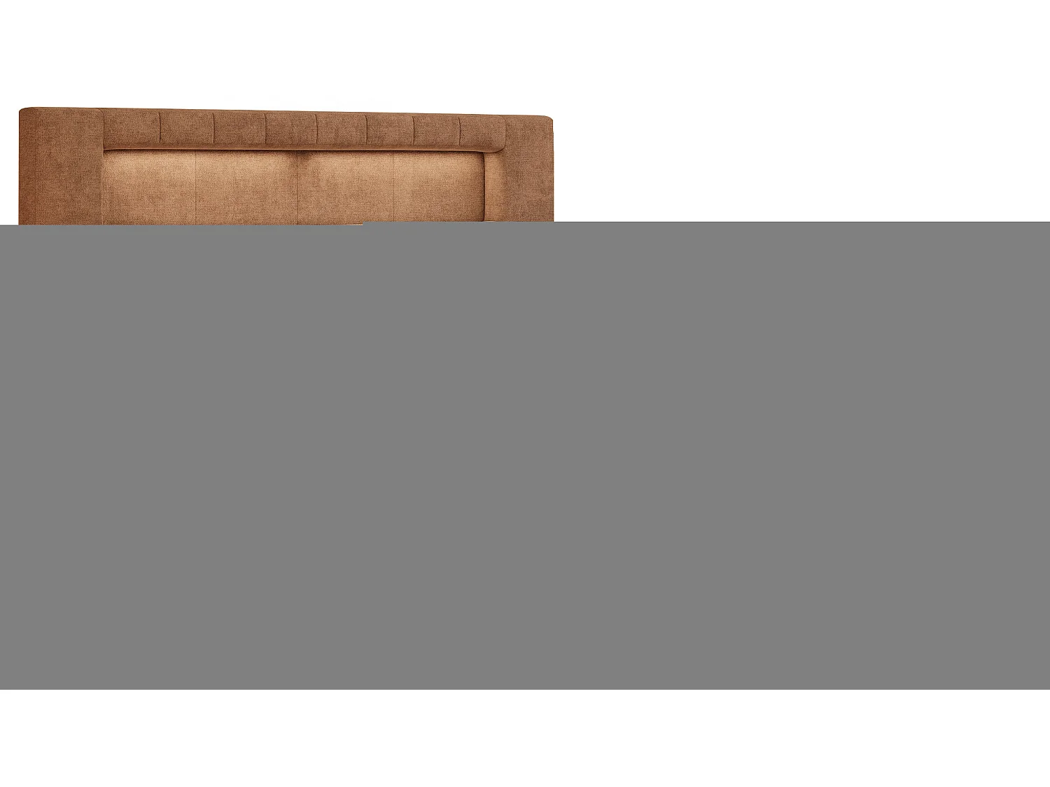 Lit boxspring avec 2 coffres - 2 matelas mi-fermes + surmatelas mousse - Orange Tissu texturé - 180x200 - GOLD 5