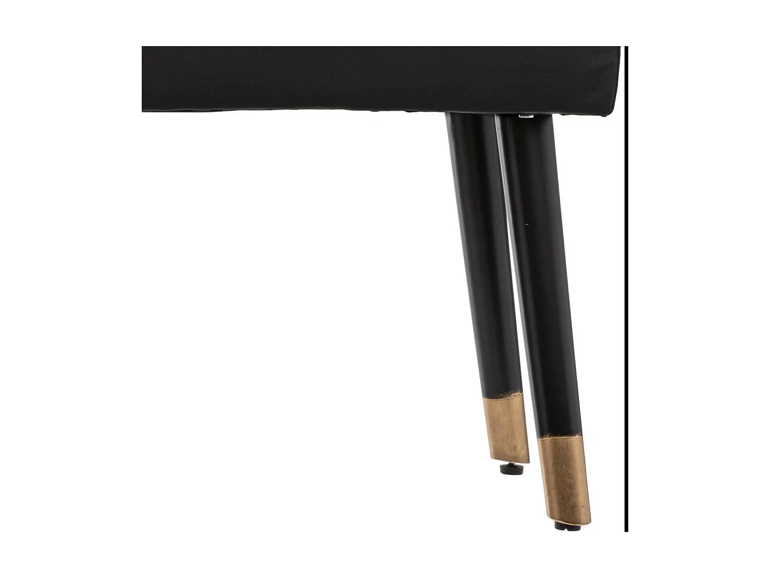 Banc Banquette en Velours Noir 100 x 35 x 45 cm