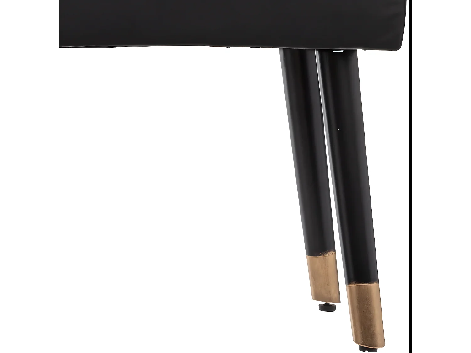 Banc Banquette en Velours Noir 100 x 35 x 45 cm