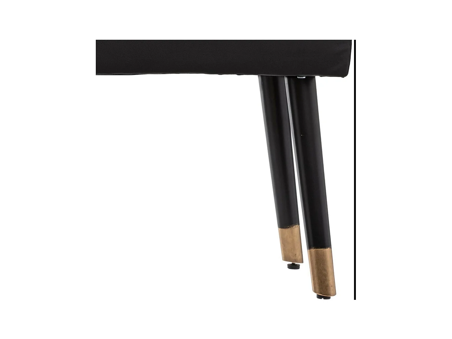 Banc Banquette en Velours Noir 100 x 35 x 45 cm