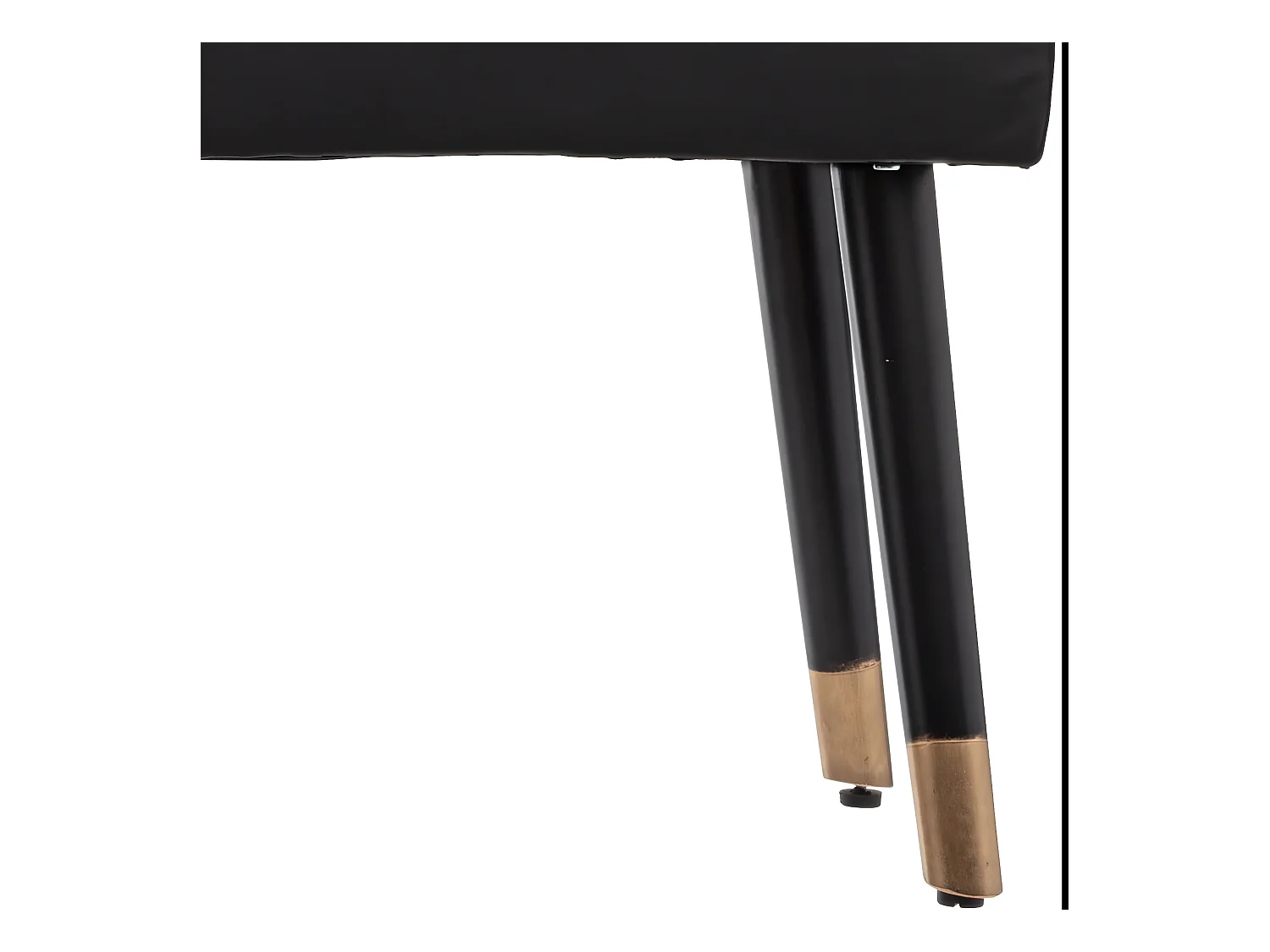 Banc Banquette en Velours Noir 100 x 35 x 45 cm