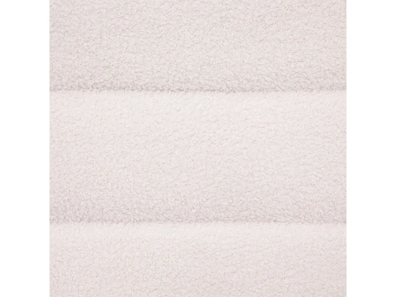 Banc Banquette tissu blanc à bouclettes 100 x 40 cm