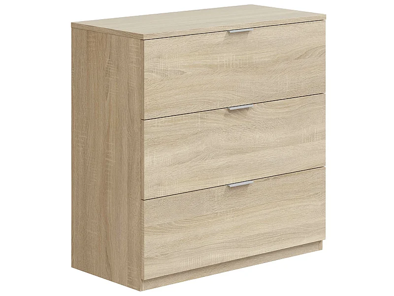 Kommode Santi 3 Schubladen Farbe Eiche