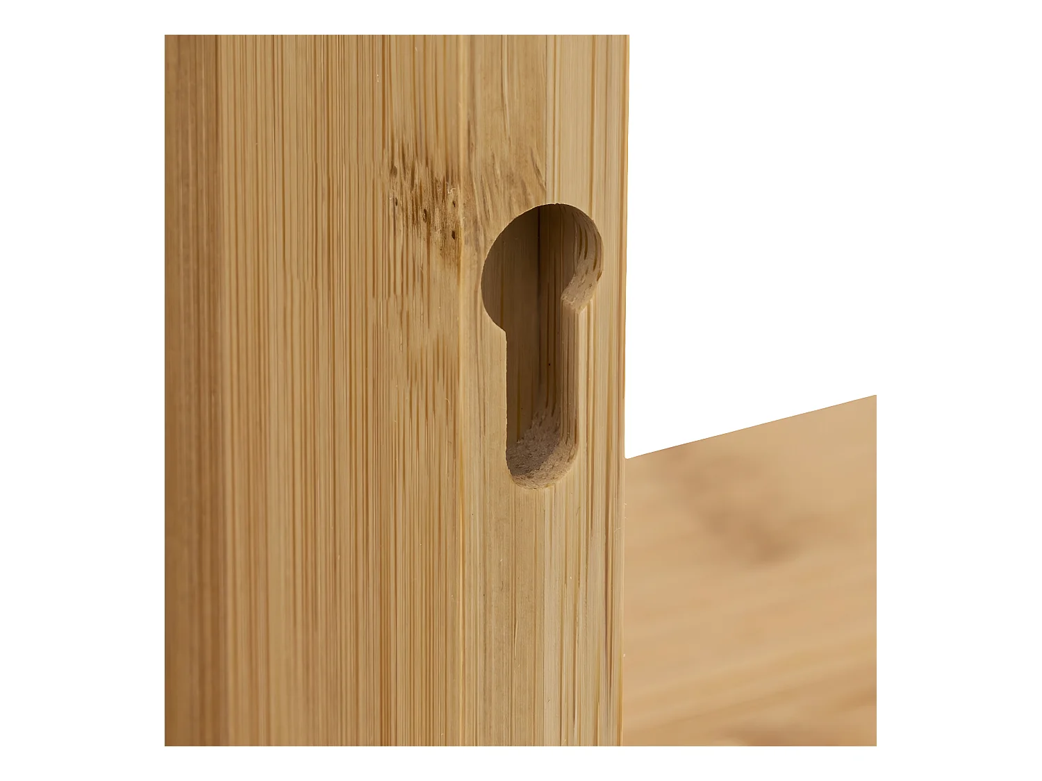 Lot de 3 Étagères murales flottantes Cubes en Bambou Fixations invisibles