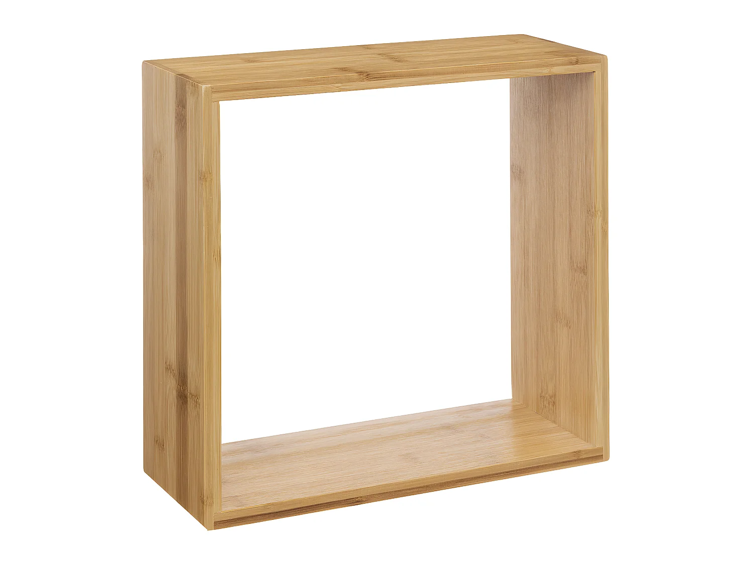 Lot de 3 Étagères murales flottantes Cubes en Bambou Fixations invisibles