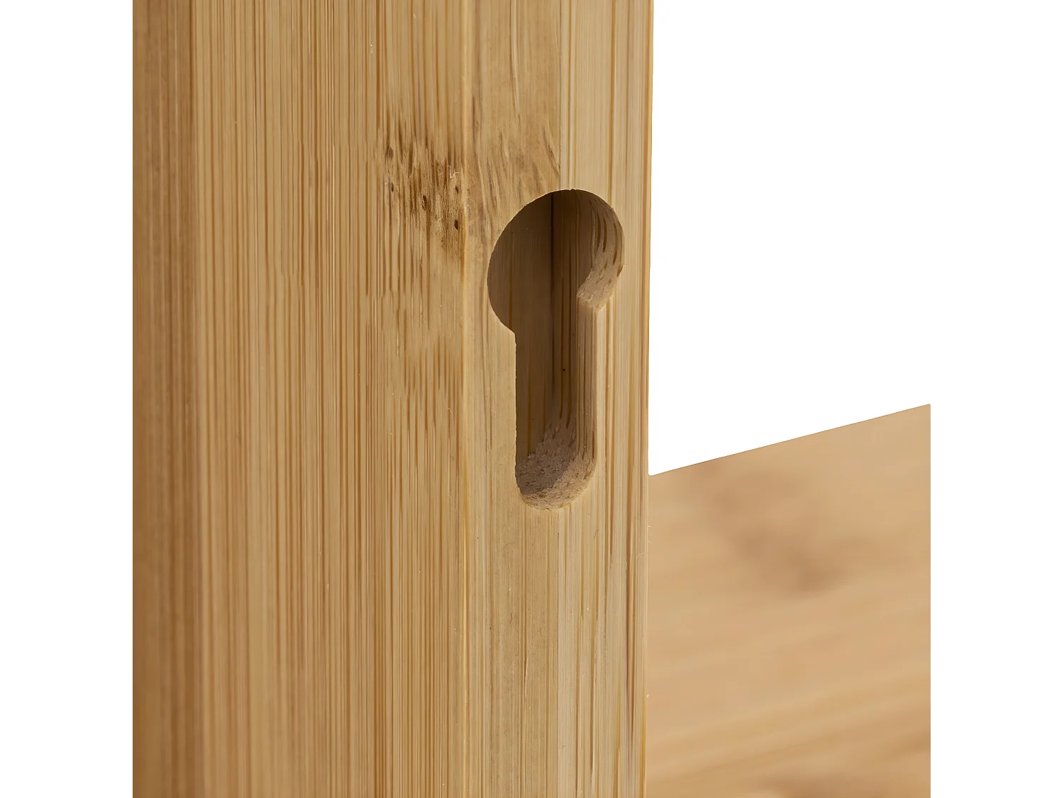 Lot de 3 Étagères murales flottantes Cubes en Bambou Fixations invisibles