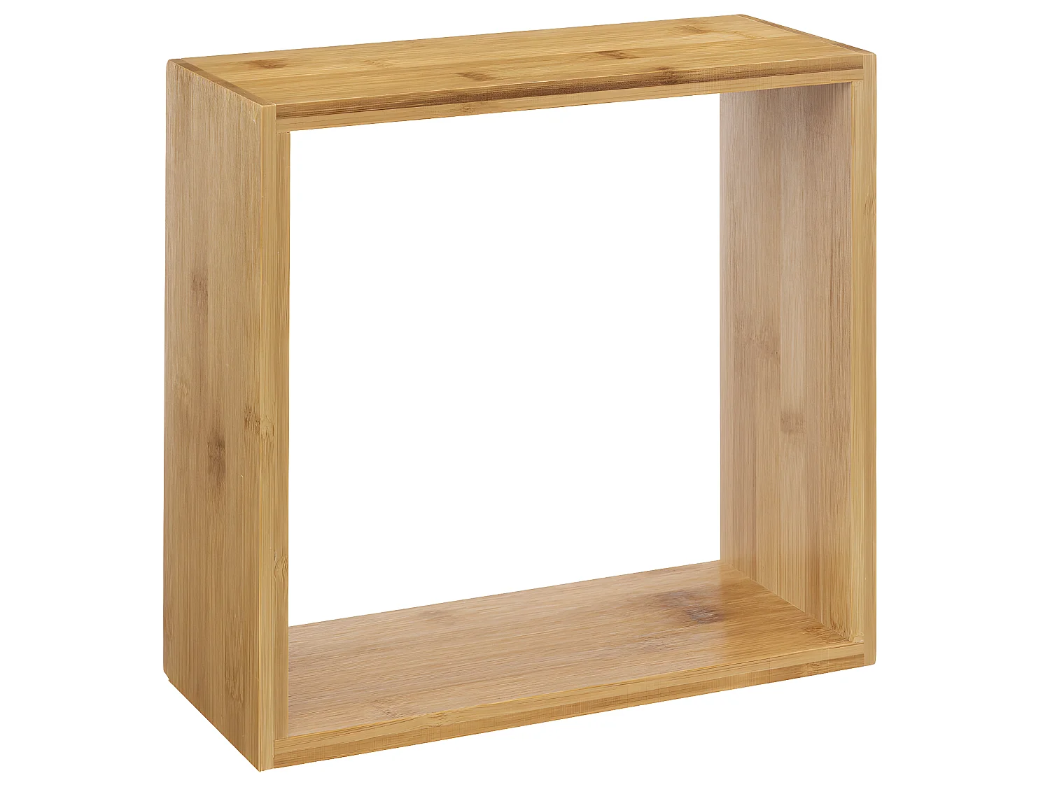 Lot de 3 Étagères murales flottantes Cubes en Bambou Fixations invisibles