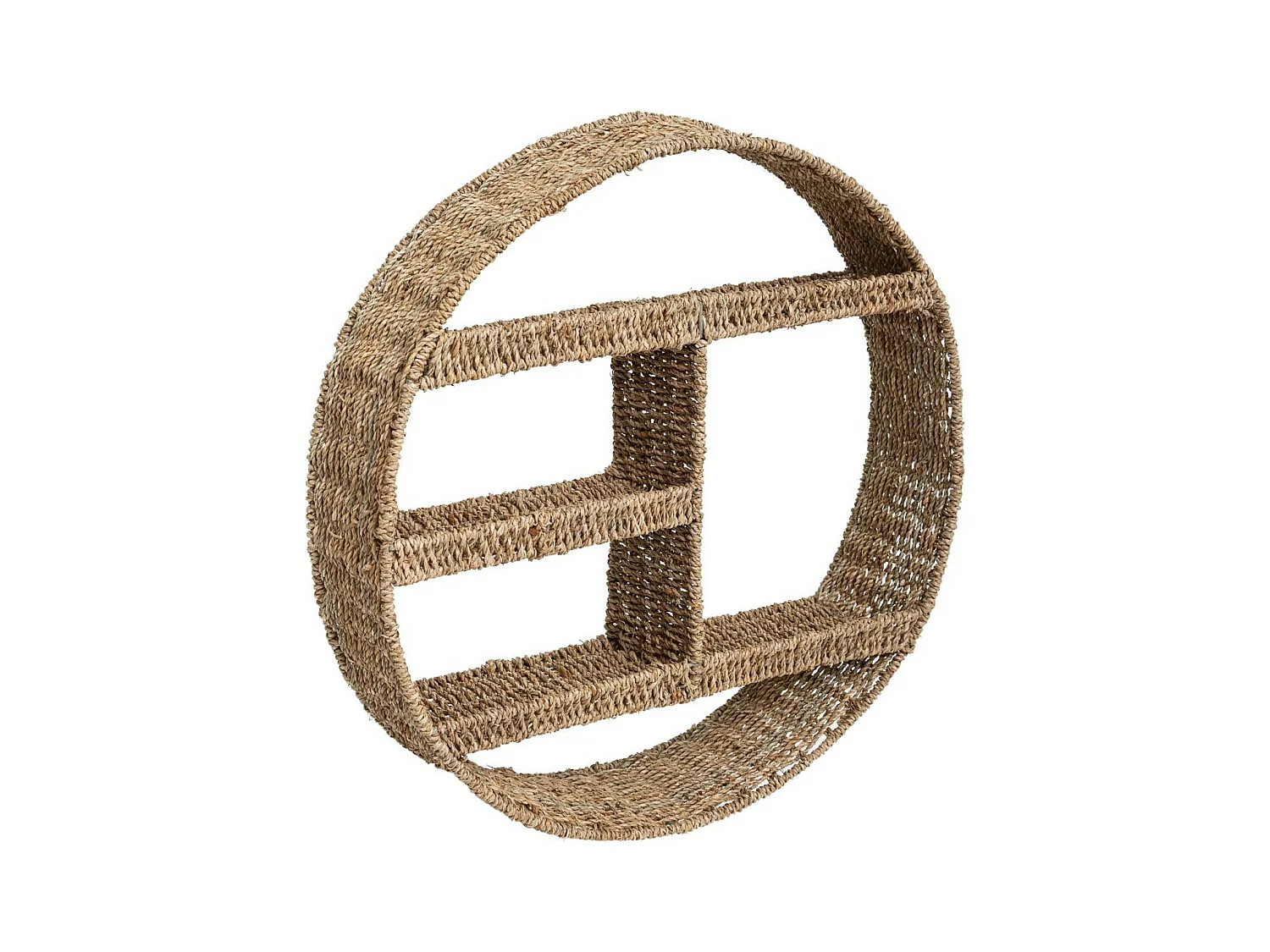 Etagère murale en Fer et Fibre naturelle D 58 cm