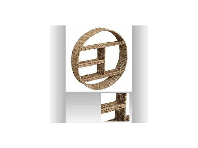 Etagère murale en Fer et Fibre naturelle D 58 cm