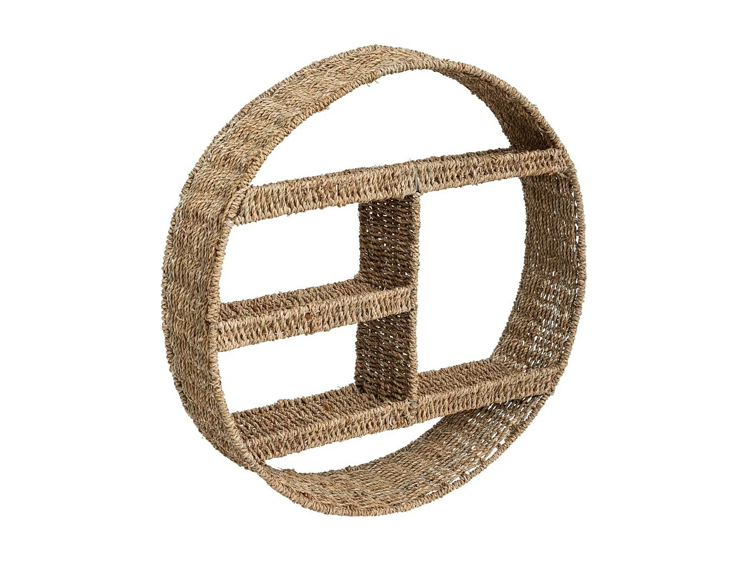 Etagère murale en Fer et Fibre naturelle D 58 cm