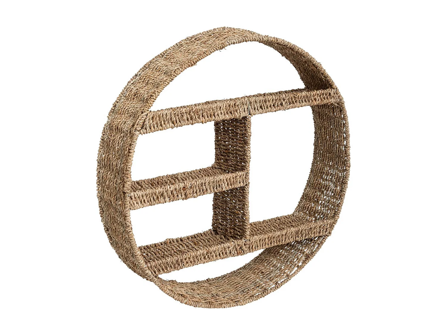 Etagère murale en Fer et Fibre naturelle D 58 cm