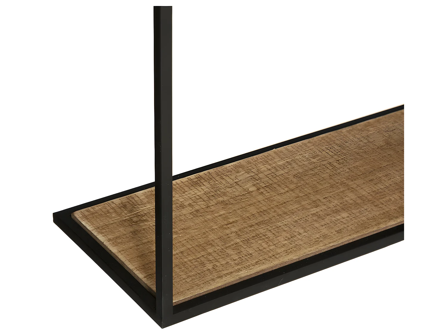 Étagère murale en Bois et Métal Noir 86 x 53 cm