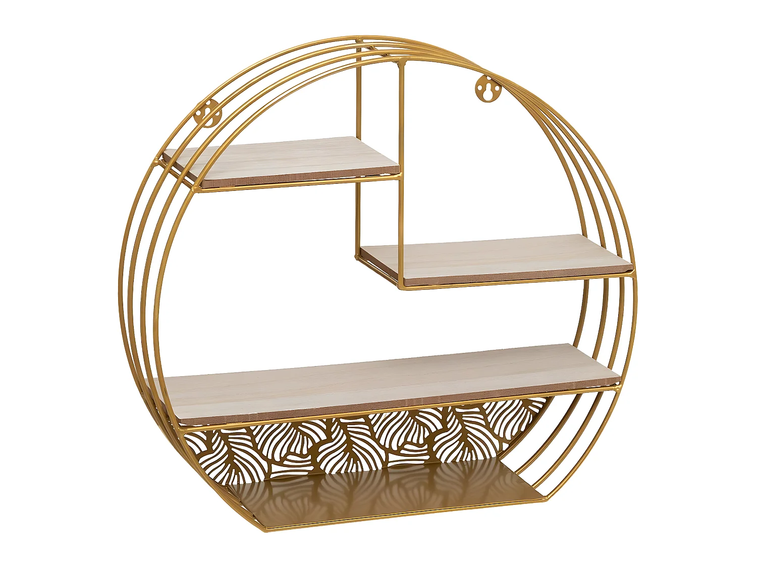 Etagère murale en Métal Doré 39 x 36 cm