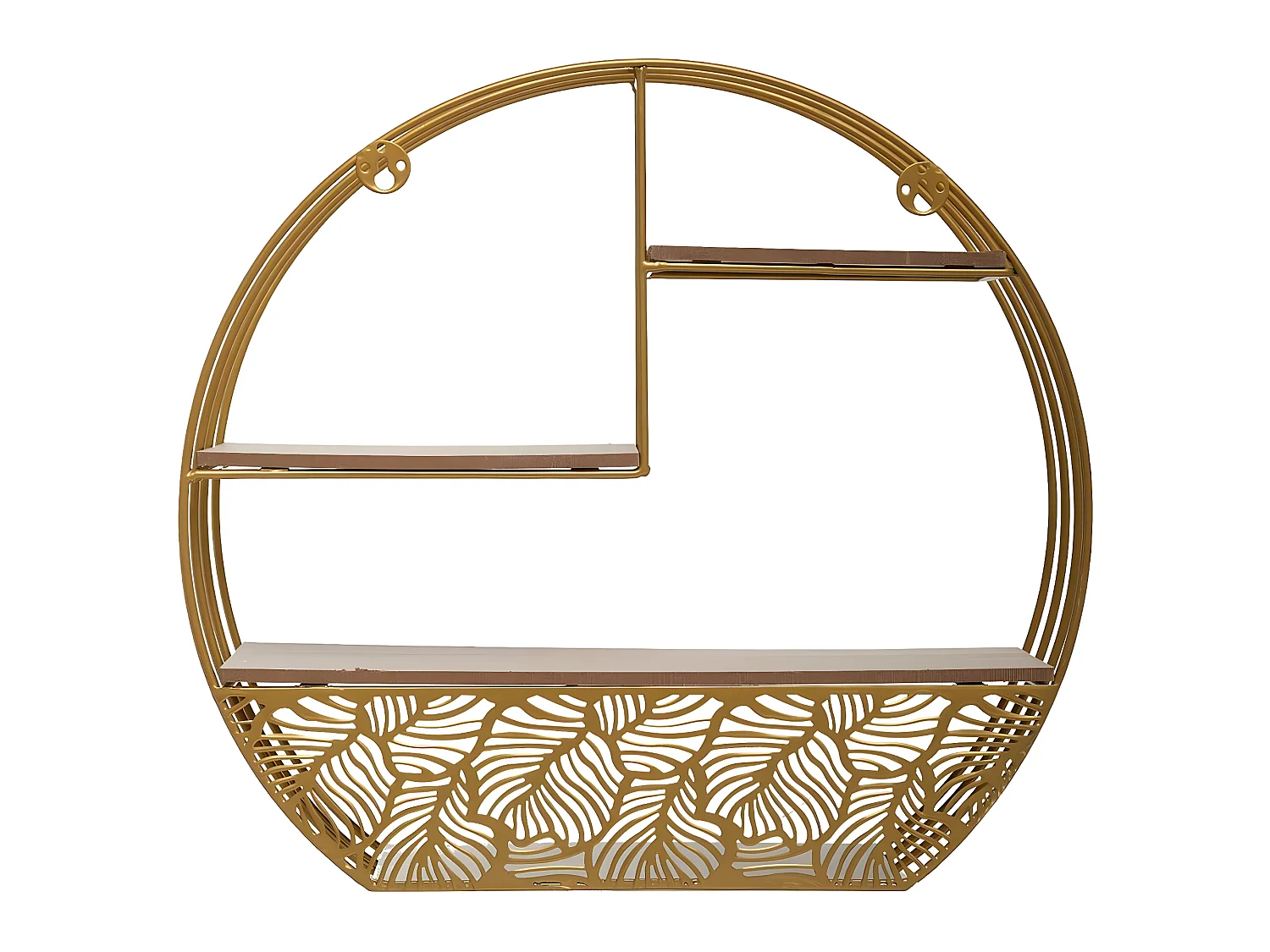 Etagère murale en Métal Doré 39 x 36 cm