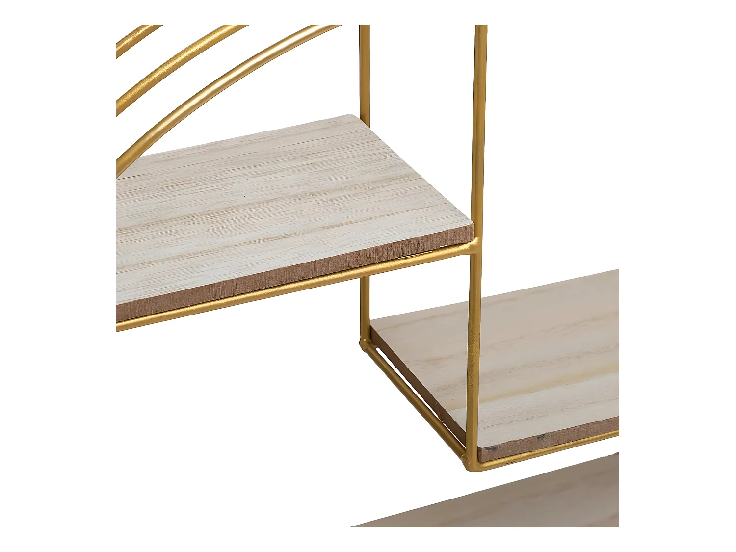 Etagère murale en Métal Doré 39 x 36 cm